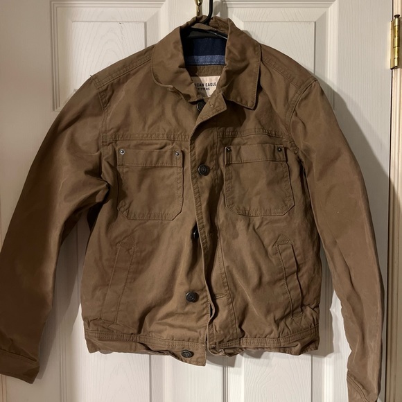 American Eagle men’s canvas flannel lined jacket - Picture 4 of 4